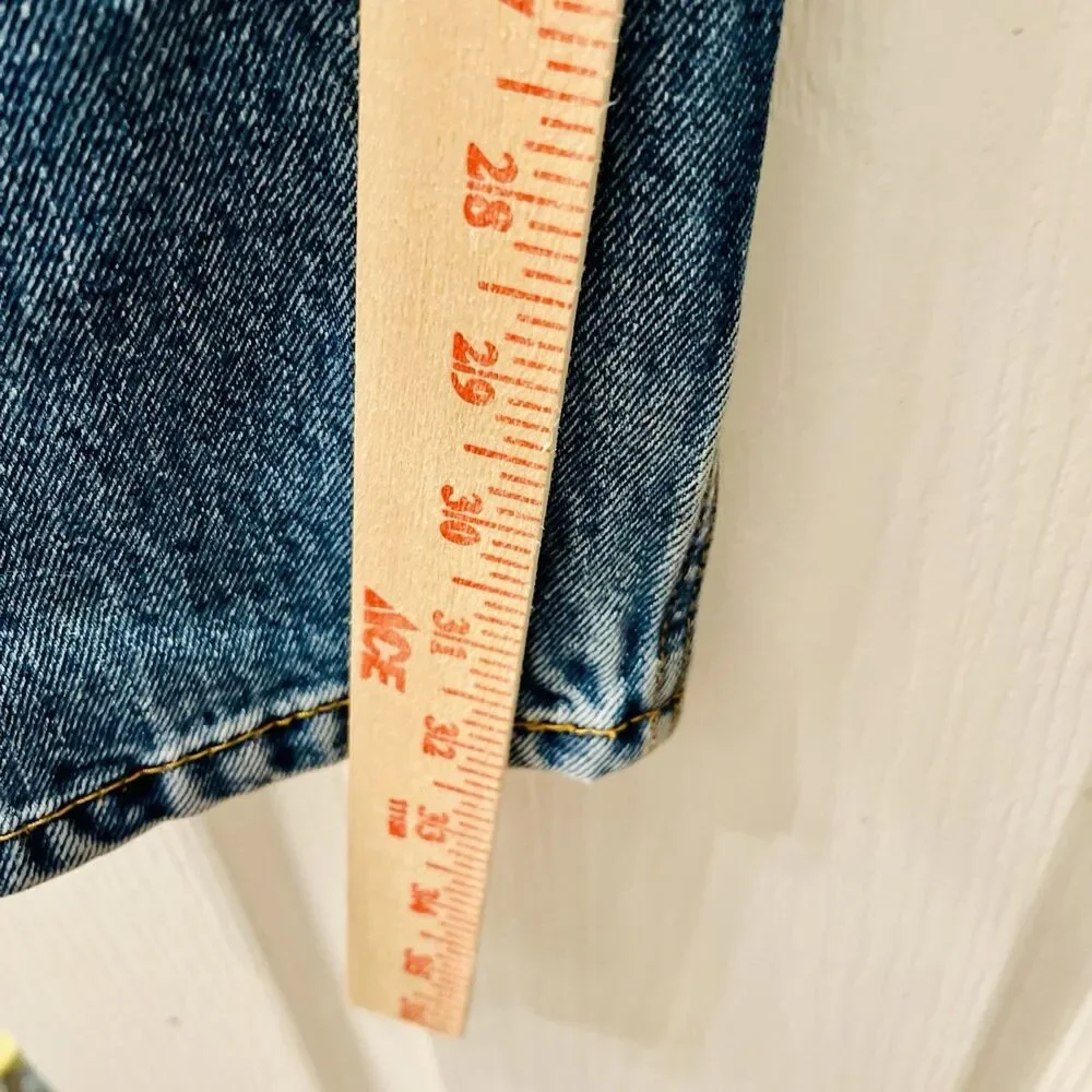 Levi's 505 Jeans Men's 38 X 32 Regular Fit Straight Leg Dark Stonewash Blue READ